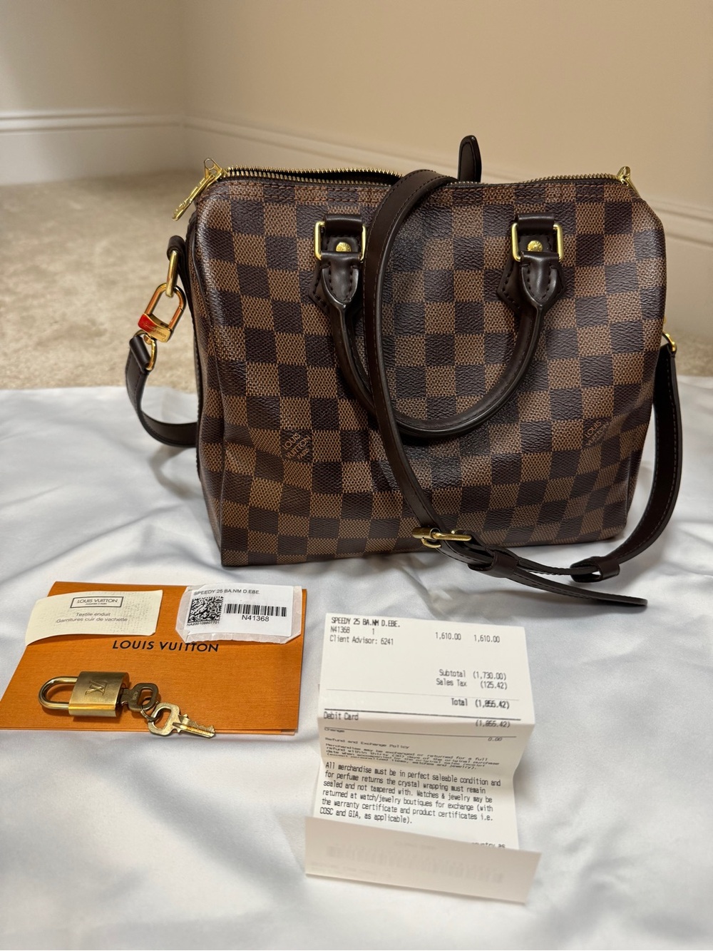 Louis Vuitton Brown Damier Ebene Alma PM Satchel with Gold Hardware